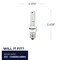 Bulbrite 20W T3 Bulbs with Candelabra Screw Base E12 Light Bulb, Clear, 2700K, 2PK 861342 - alternate 5